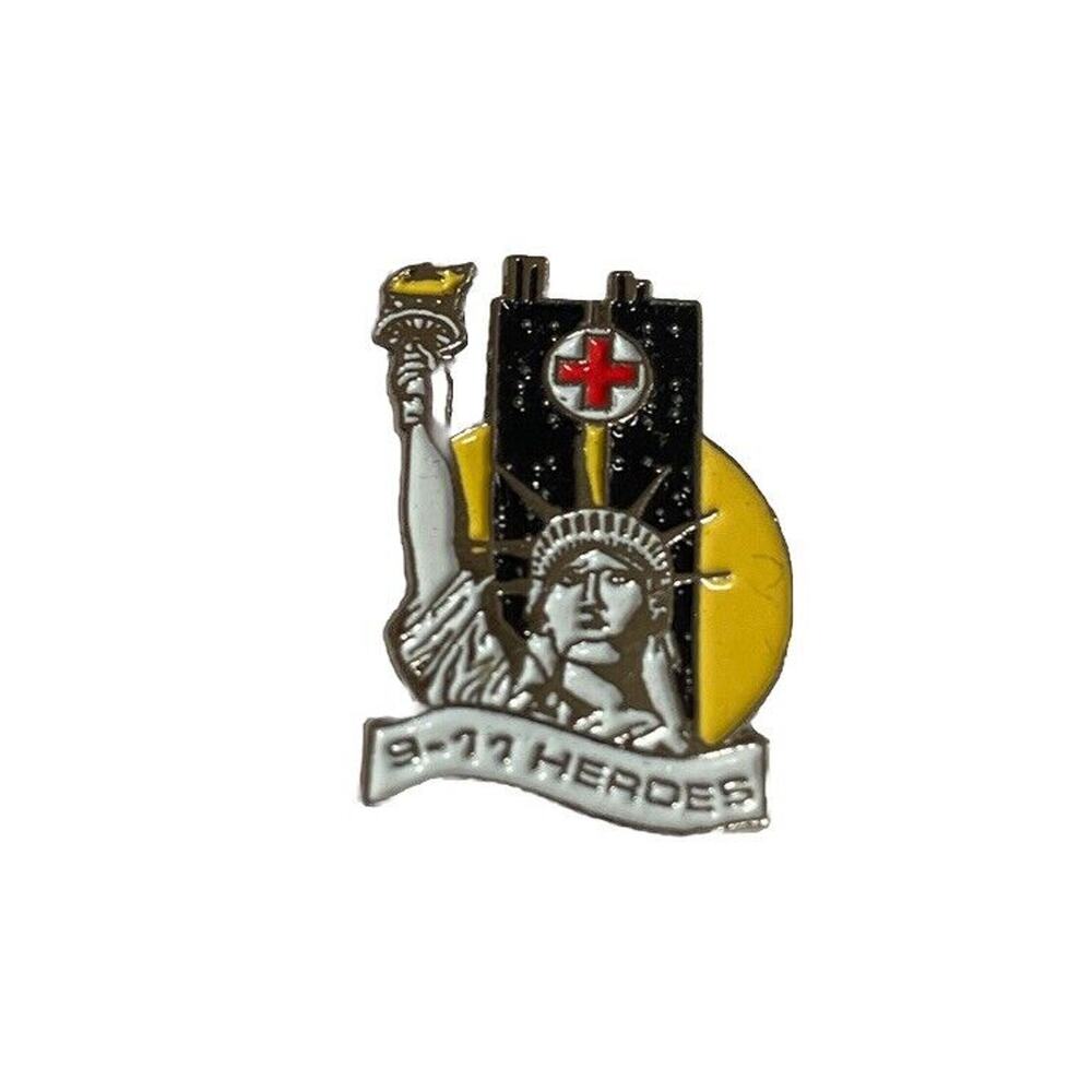 American Red Cross Blood Donation Donor Pin 9-11 Sept 2001 Hero Statue Liberty